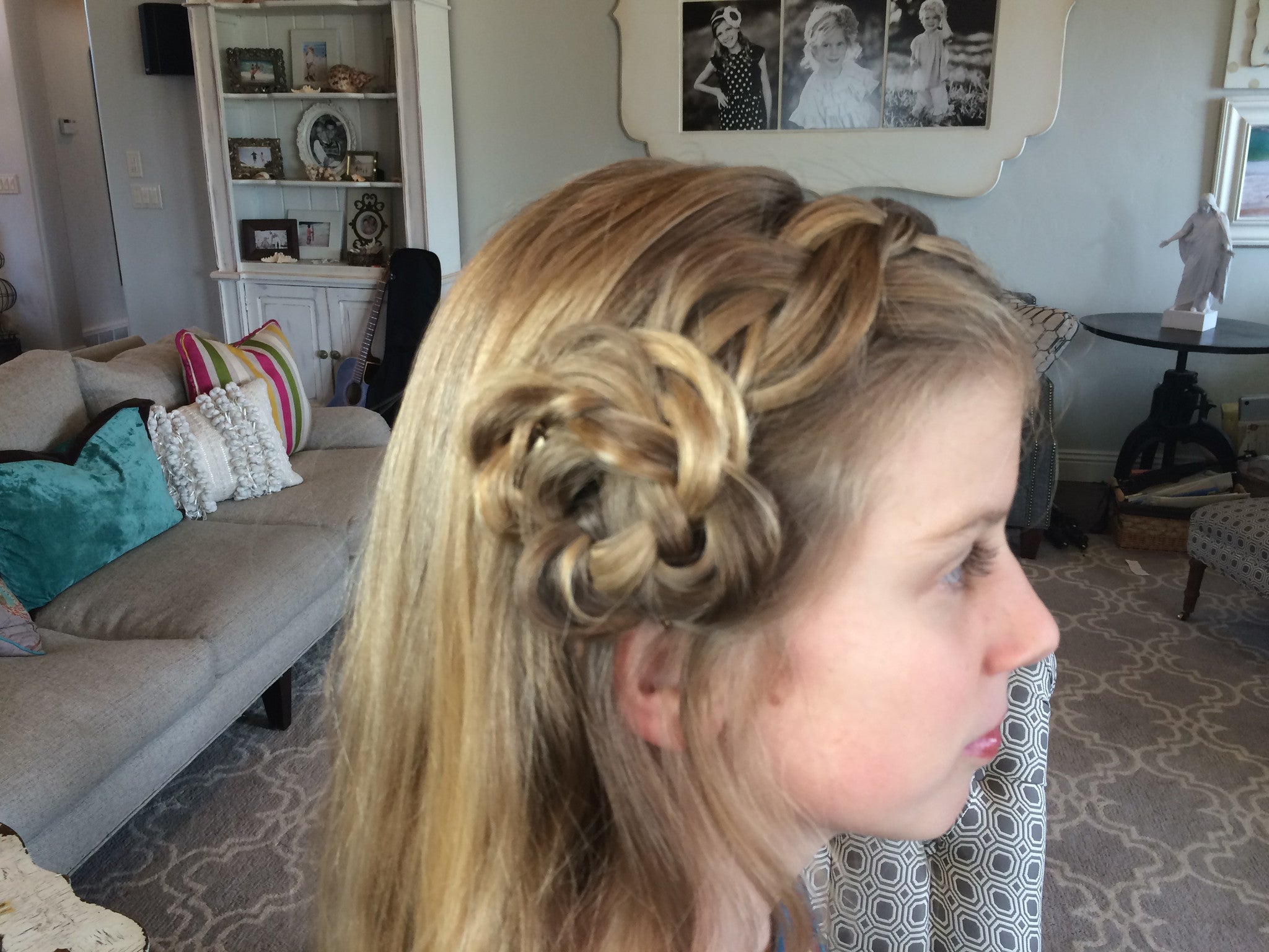 Inverted Flower Braid How-To For Family Photos